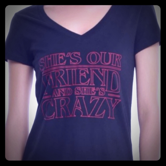 Stranger Things V Neck Women's Shirt - Picture 2 of 5
